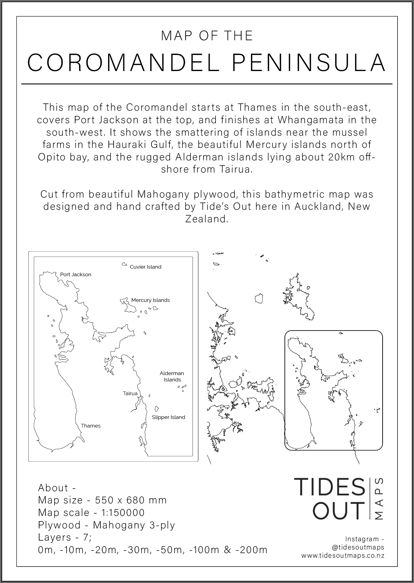 Coromandel Peninsula - Tide's Out Maps