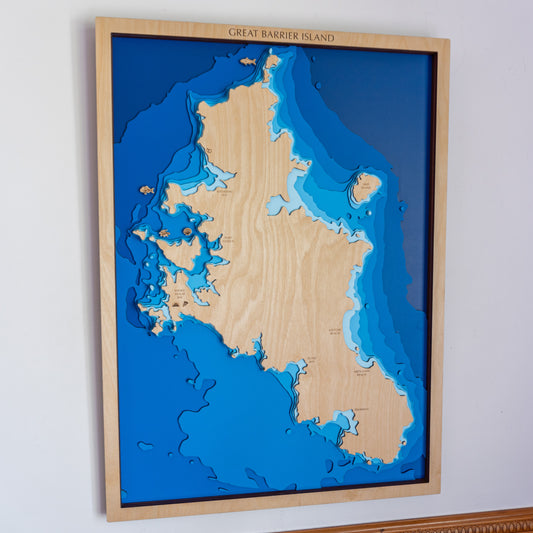 Great Barrier Island, Outer Hauraki Gulf, New Zealand - Large - Tide's Out Maps