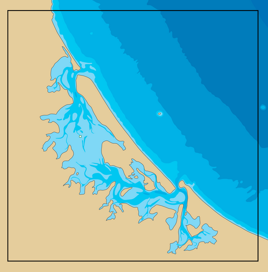 Matakana Harbour, Bay of Plenty, New Zealand – Medium - Tide's Out Maps