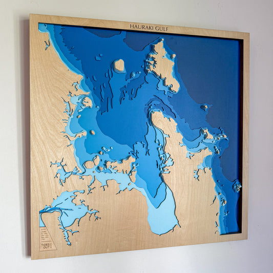 Wider Hauraki Gulf,  Auckland Region, New Zealand - Medium - Tide's Out Maps