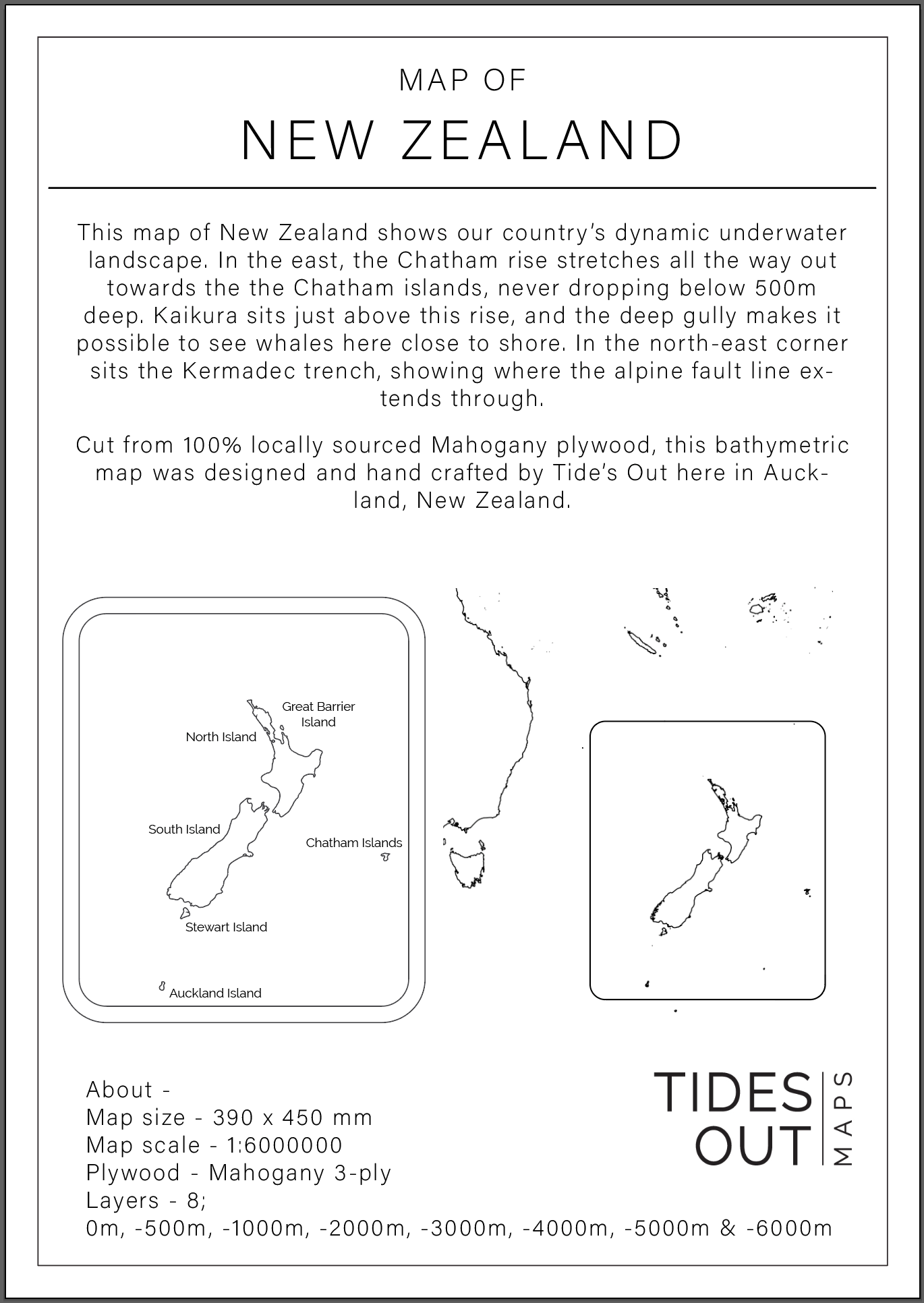 Aotearoa - New Zealand - Tide's Out Maps