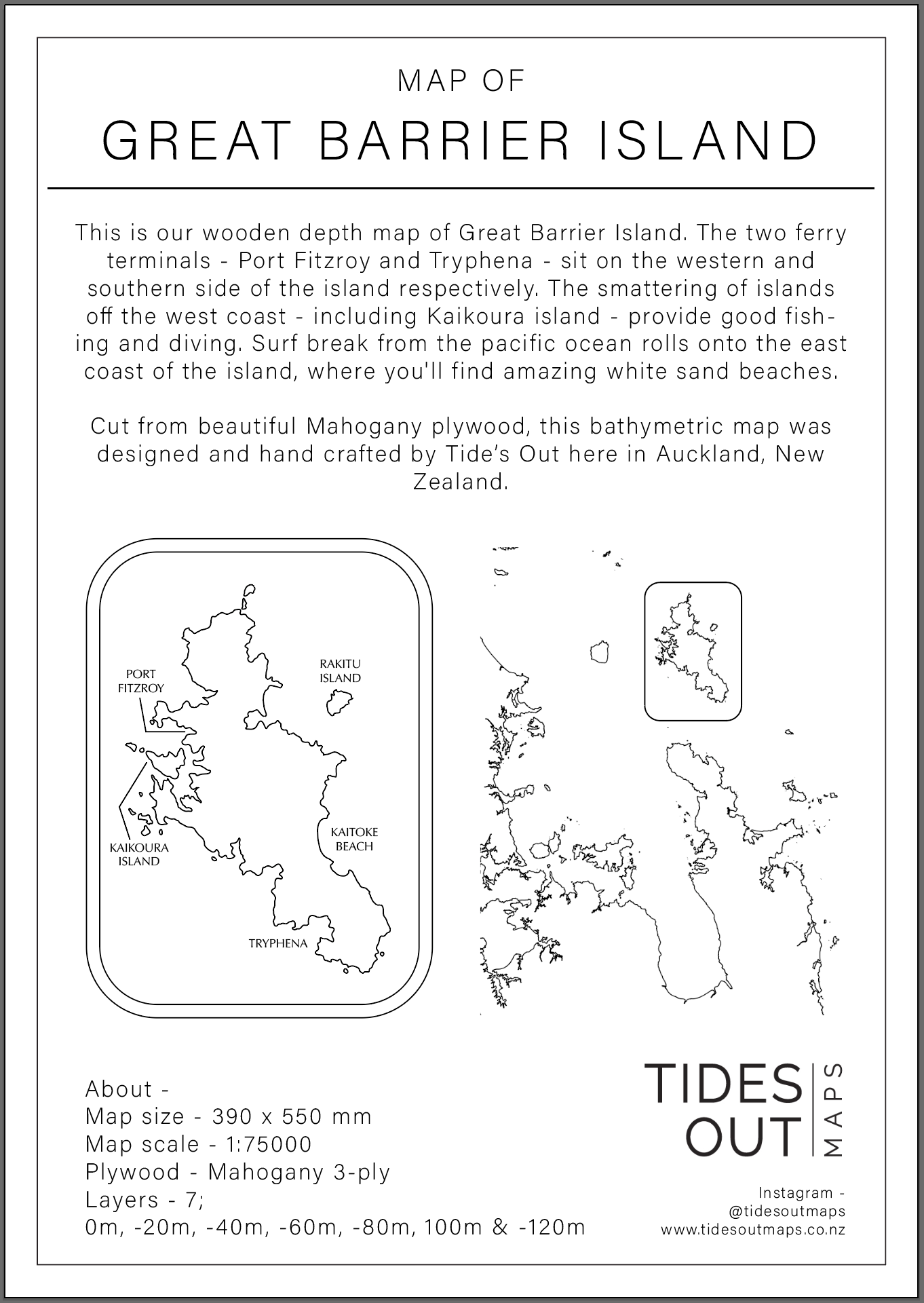 Great Barrier Island - Tide's Out Maps